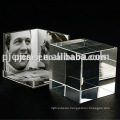 Fashion personalized 3D crystal photo cube/glass cube photo frame